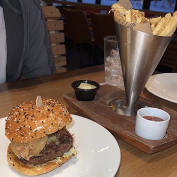 Gordon Ramsay Burger - Blue Cheeseburger* and Truffle Fries - Salad Near Me - Chicago, Illinois