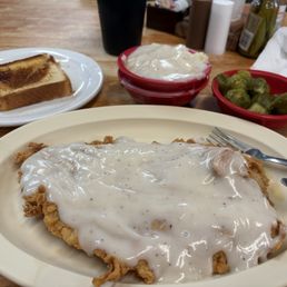 Chicken fried steak, mashed potatoes and Brussels. Best one I've had in a long time!! Worth the trip. My waitress was awesome and very sweet Chicken fried steak, mashed potatoes and Brussels. Best one I've had in a long time!! Worth the trip. My waitress was awesome and very sweet