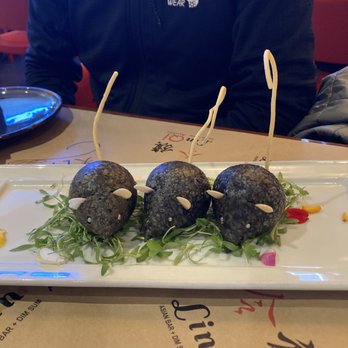 Qi Austin - Crispy chicken turnovers in the shape of mice! Very fun to eat and delicious too! - Dim Sum Near Me - Austin, Texas