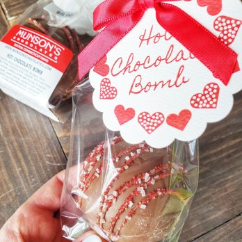 Munson's Chocolates - Valentine's Hot Chocolate Bomb! - Candy Stores Near Me - Newington, Connecticut