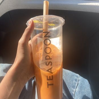 Teaspoon - So yummy! (This is Thai tea) - Bubble Tea Near Me - Fremont, California Teaspoon - So yummy! (This is Thai tea) - Bubble Tea Near Me - Fremont, California