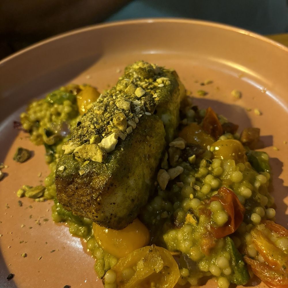 Yellowbelly - Moroccan Spiced Halibut - New American Near Me - St. Louis, Missouri Yellowbelly - Moroccan Spiced Halibut - New American Near Me - St. Louis, Missouri