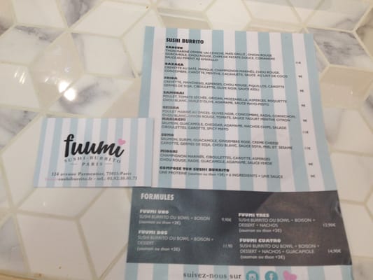 Menu photo 6 Fuumi Sushi-Burrito Paris, 75 Menu photo 6 Fuumi Sushi-Burrito Paris, 75