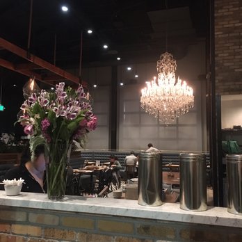Oren's Hummus - cute chandelier inside ! - Mediterranean Near Me - Cupertino, California