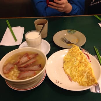 Lido Restaurant - Breakfast combo. Noodle soup w meat and omelet + upgrade to a fresh baked pineapple bun. Includes hot beverage- hot almond milk. - Hong Kong Style Cafe Near Me - Richmond, British Columbia Lido Restaurant - Breakfast combo. Noodle soup w meat and omelet + upgrade to a fresh baked pineapple bun. Includes hot beverage- hot almond milk. - Hong Kong Style Cafe Near Me - Richmond, British Columbia