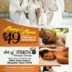 Art Of Touch Massage And Salon - $49 Saturdays Only - Massage & Mimosa (Appointments Required).