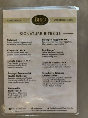 Menu photo 3 Brio Italian Grille Las Vegas, NV
