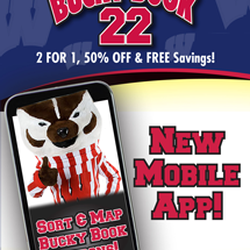 The Bucky Book - 2-for-1, 50% off and FREE deals in Bucky Book 22. 100's of exclusive & immediate use coups in our FREE new mobile app!