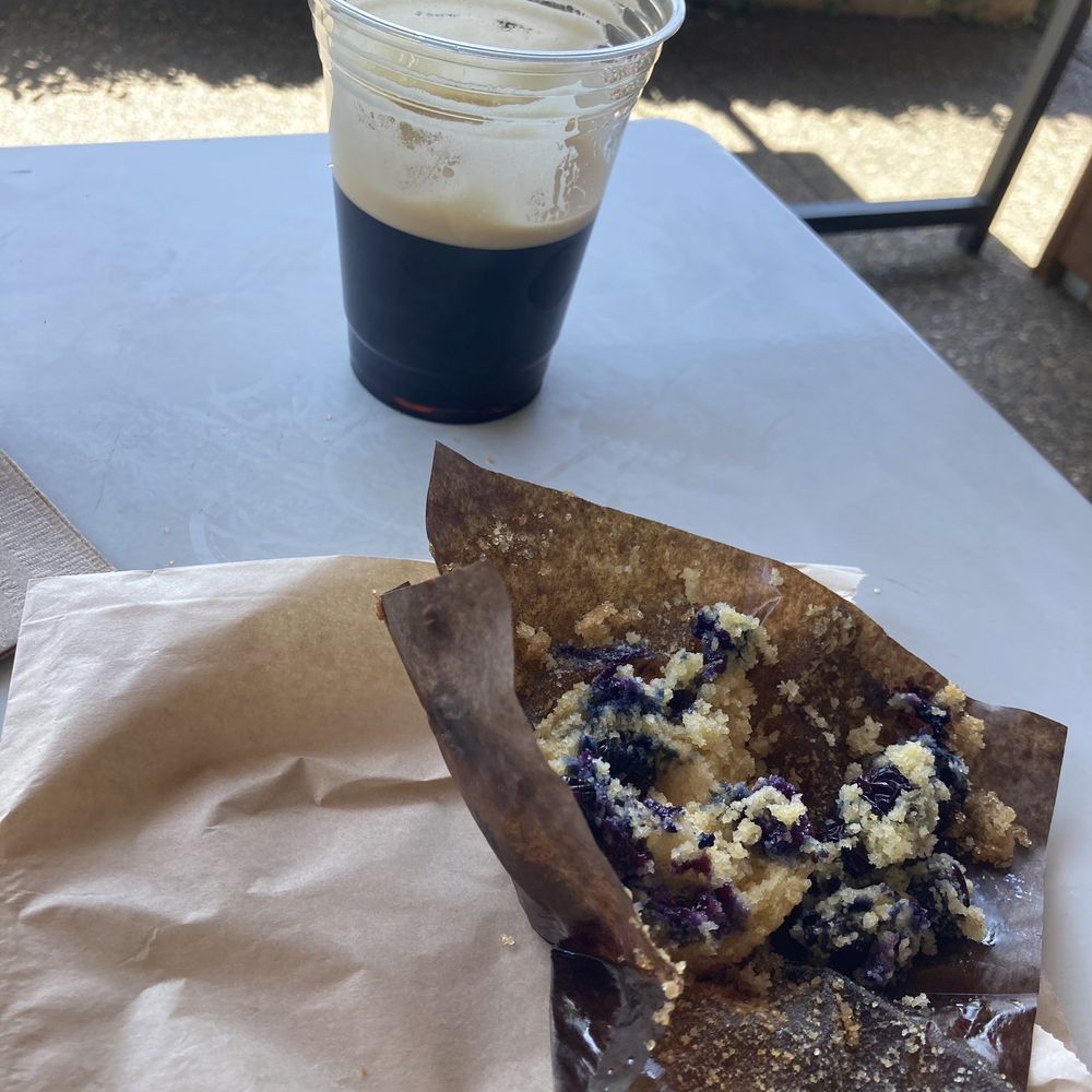 Avid Coffee - Blueberry muffin and cold brew - Cafes Near Me - Santa Rosa, California