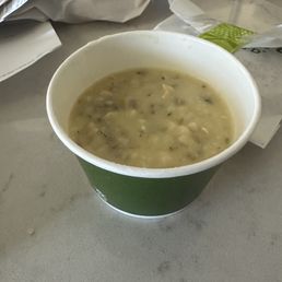 Replacement soup bowl filled half way. Replacement soup bowl filled half way.