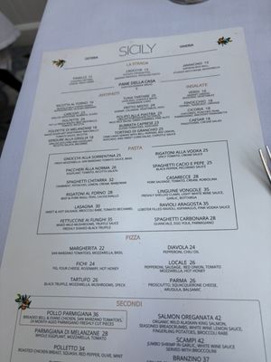 Menu photo 1 Sicily Osteria New York, NY
