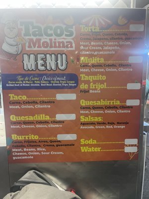 Menu photo 6 Tacos Molina San Jose, CA Menu photo 6 Tacos Molina San Jose, CA