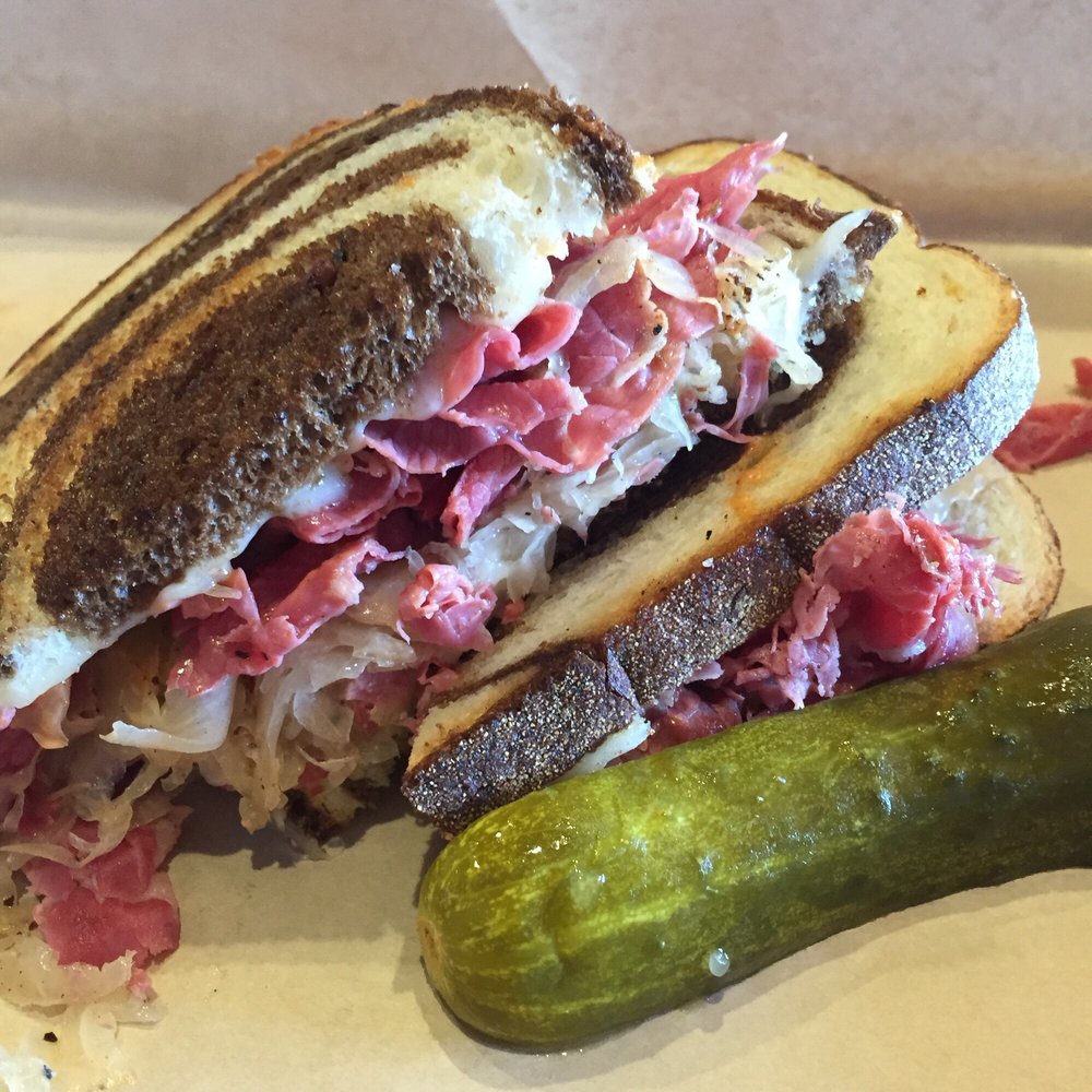 Dory Deli - Rubinstein-corned beef, sauerkraut, Swiss, Russian dressing, marble rye - Delis Near Me - Newport Beach, California Dory Deli - Rubinstein-corned beef, sauerkraut, Swiss, Russian dressing, marble rye - Delis Near Me - Newport Beach, California