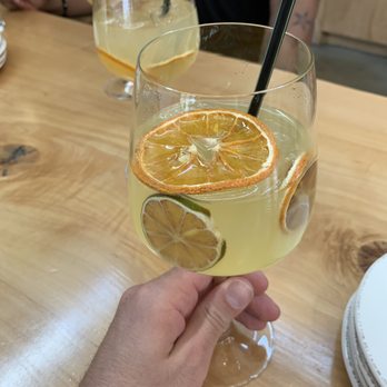 Wood Stack Pizza Kitchen - White sangria w/ dried fruit - Pizza Near Me - Pine Brook, New Jersey
