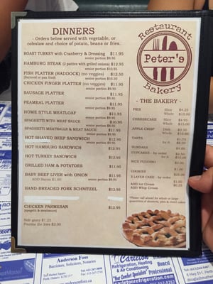 Menu photo 1 Peter's Family Fare Restaurant Perth, ON Menu photo 1 Peter's Family Fare Restaurant Perth, ON