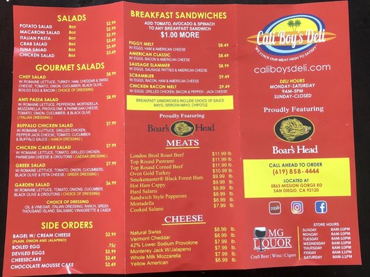 Menu photo 5 Cali Boy's Deli San Diego, CA Menu photo 5 Cali Boy's Deli San Diego, CA