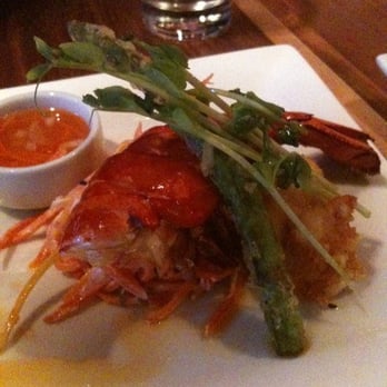 Alloy - Lobster tempura with a citrus ponzu and pickled vegetable slaw - Canadian (New) Near Me - Calgary, Alberta Alloy - Lobster tempura with a citrus ponzu and pickled vegetable slaw - Canadian (New) Near Me - Calgary, Alberta