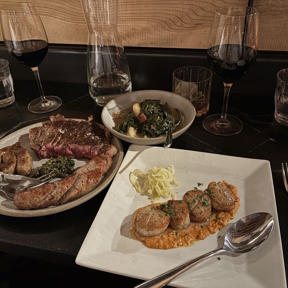 Rancher Butcher Chef - Mixed grill, scallops, sautéed chard - Butcher Near Me - Bend, Oregon Rancher Butcher Chef - Mixed grill, scallops, sautéed chard - Butcher Near Me - Bend, Oregon