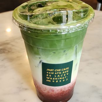 Just Cuz Cafe - Strawberry Matcha Latter - Cafes Near Me - Lacey, Washington Just Cuz Cafe - Strawberry Matcha Latter - Cafes Near Me - Lacey, Washington