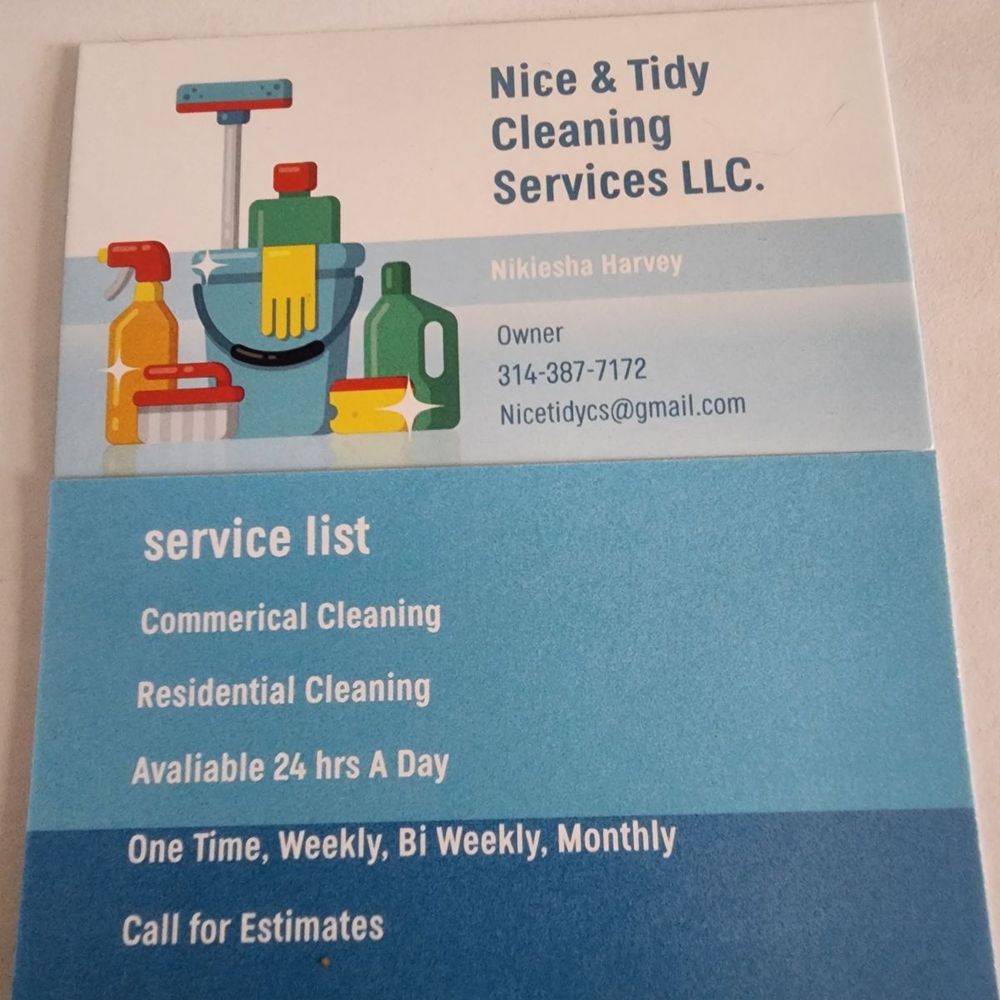 Nice & Tidy Cleaning Services - We specialize in move in or outs, Air bnbs, commercial, residential, New construction. Basic or Deep cleaning available. - Home Cleaning Near Me Nice & Tidy Cleaning Services - We specialize in move in or outs, Air bnbs, commercial, residential, New construction. Basic or Deep cleaning available. - Home Cleaning Near Me