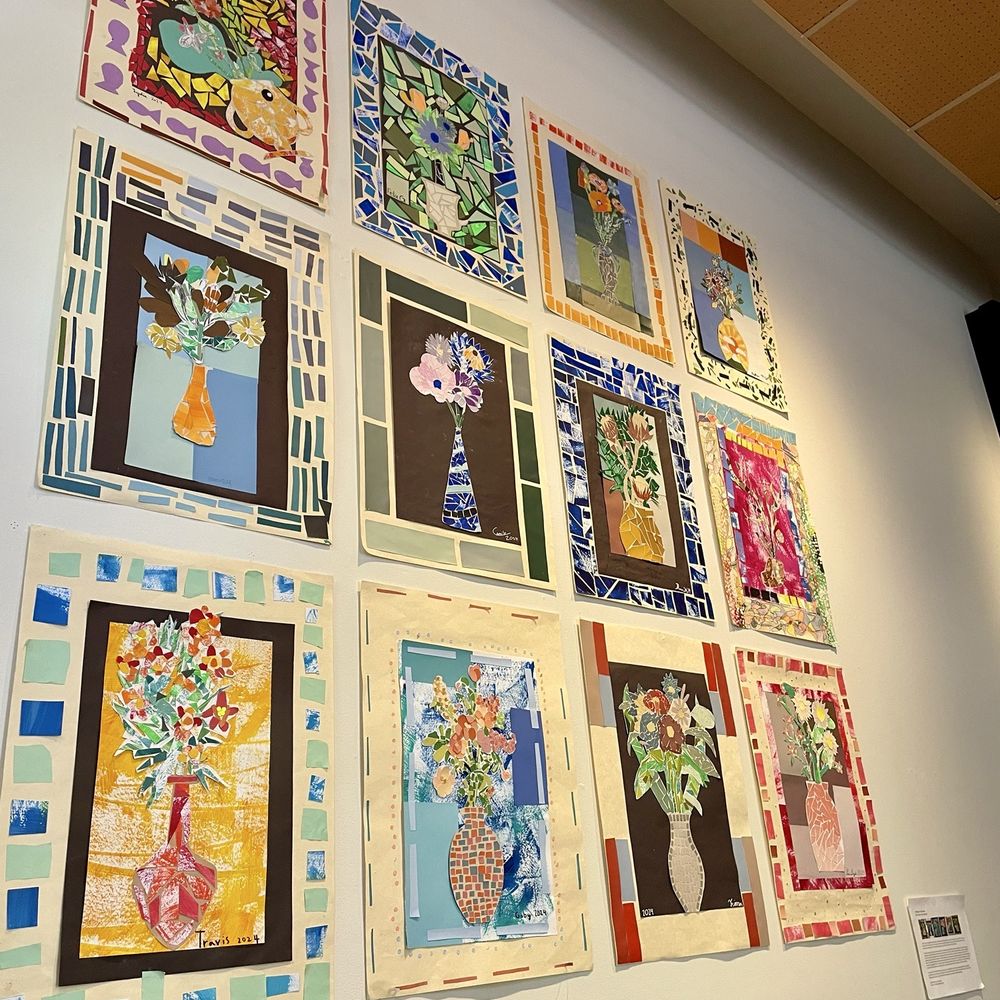 Local kids' artwork on the wall! Local kids' artwork on the wall!