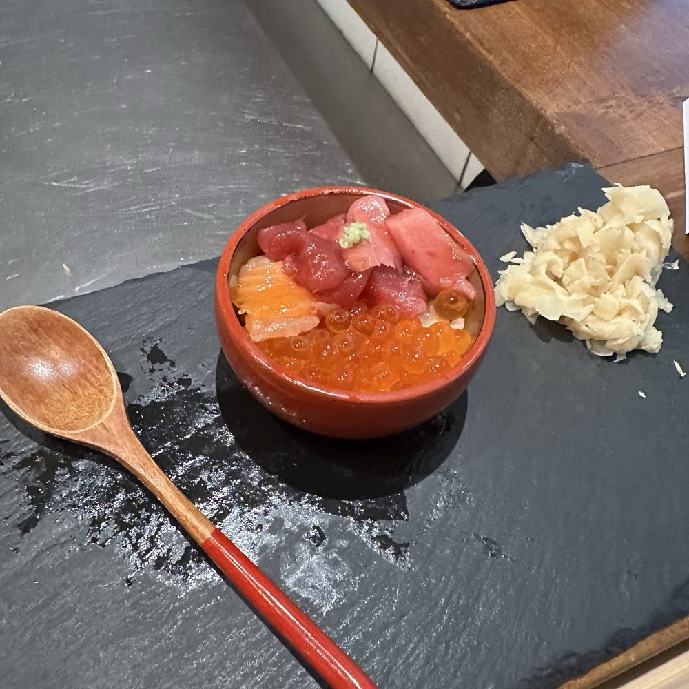 Sushi Kaito - Misc fish and ikura over rice (husband doesn't eat uni) - Sushi Bars Near Me - New York, New York Sushi Kaito - Misc fish and ikura over rice (husband doesn't eat uni) - Sushi Bars Near Me - New York, New York