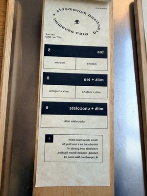 Menu photo 2 Tono coffee project San Jose, CA