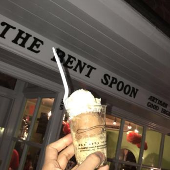 The Bent Spoon - Coffee Cookie on bottom, Chocolate Hazelnut in middle, and Vanilla Sea Salt on top! - Ice Cream & Frozen Yogurt Near Me - Princeton, New Jersey