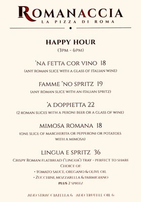 Menu photo 2 Romanaccia Los Angeles, CA