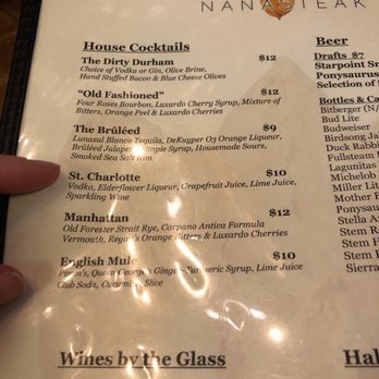 Nana Steak - Cocktail Menu - Steakhouses Near Me - Durham, North Carolina Nana Steak - Cocktail Menu - Steakhouses Near Me - Durham, North Carolina