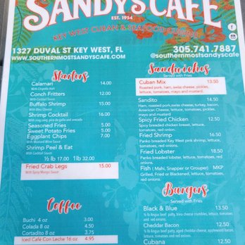 Sandy's Cafe - Cuban Near Me - Key West, Florida