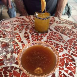 Chocolate martini and Passion Fruit Margarita