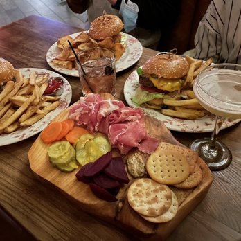 Crimson DC - Smokehouse Burger (left), Fried Catfish Sandwich (top), Cheeseburger Deluxe (right), Virginia Ham Board - Diners Near Me - Washington, DC, District of Columbia Crimson DC - Smokehouse Burger (left), Fried Catfish Sandwich (top), Cheeseburger Deluxe (right), Virginia Ham Board - Diners Near Me - Washington, DC, District of Columbia