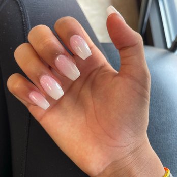 Lux Nails And Spa - Sparkle Pink ombré. - Nail Salons Near Me - Colorado Springs, Colorado