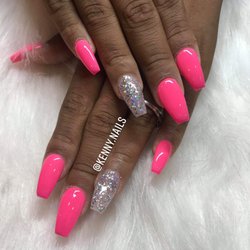 Tips N Toes - Done by Kenny. Fullset with coffin shape
