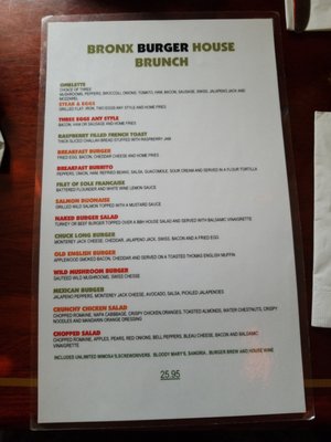 Menu photo 1 The Bronx Burger House Bronx, NY