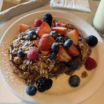 Cafe Madeleine - Croissant French toast with fresh berries - Cafes Near Me - San Diego, California