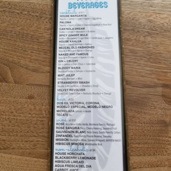 Tato - Drinks menu - Mexican Near Me - San Francisco, California Tato - Drinks menu - Mexican Near Me - San Francisco, California