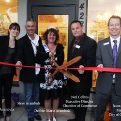 Debbie Arambula Heart Artist - Heartworks Gallery in Campbell Celebrates their Grand Opening with a Ribbon Cutting with the Chamber Of Commerce & the Mayor!