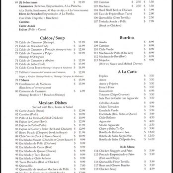 Mazatlan Restaurant - Menu - Mexican Near Me - Long Beach, California
