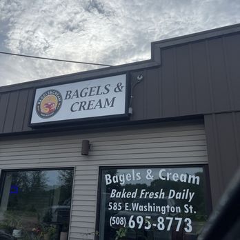 Bagels & Cream - Front of store - Bagels Near Me - North Attleboro, Massachusetts Bagels & Cream - Front of store - Bagels Near Me - North Attleboro, Massachusetts