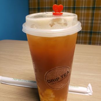 DRIP TEA - Passion Fruit Tea, from black tea, 50% sweet, half ice, aloe and mango bits and rainbow jelly. Came as ordered through Uber! Delicious! - Bubble Tea Near Me - Seattle, Washington DRIP TEA - Passion Fruit Tea, from black tea, 50% sweet, half ice, aloe and mango bits and rainbow jelly. Came as ordered through Uber! Delicious! - Bubble Tea Near Me - Seattle, Washington