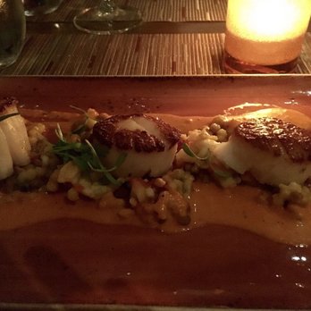 Prado - Scallops with lobster infused Israeli couscous - Spanish Near Me - Paradise Valley, Arizona Prado - Scallops with lobster infused Israeli couscous - Spanish Near Me - Paradise Valley, Arizona