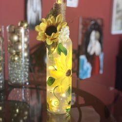 Carazy Paint - Lighted wine bottle