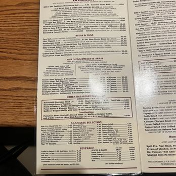 Billy Reed's - Breakfast menu - American Near Me - Palm Springs, California Billy Reed's - Breakfast menu - American Near Me - Palm Springs, California