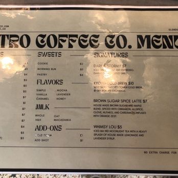 TRO Coffee - Menu (Part 2) - Coffee & Tea Near Me - Glendora, California TRO Coffee - Menu (Part 2) - Coffee & Tea Near Me - Glendora, California