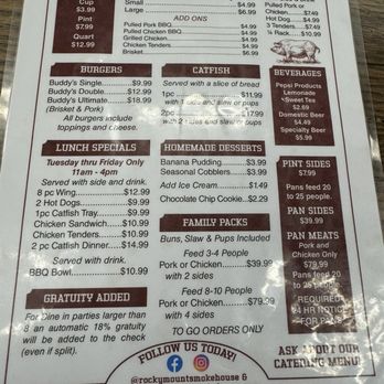 Rocky Mount Smokehouse BBQ - Menu #2 - Barbeque Near Me - Rocky Mount, Virginia Rocky Mount Smokehouse BBQ - Menu #2 - Barbeque Near Me - Rocky Mount, Virginia