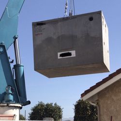 Shiloh Underground Construction and Septic System Services - Pre-cast concrete septic tank installation