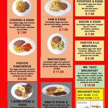 Mr Taco and Tequila Bar 2 - breakfast menu - Mexican Near Me - Madisonville, Texas Mr Taco and Tequila Bar 2 - breakfast menu - Mexican Near Me - Madisonville, Texas