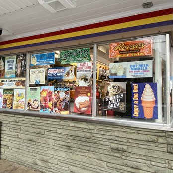 Page's - Some menu items posted on window - Ice Cream & Frozen Yogurt Near Me - Pittsburgh, Pennsylvania